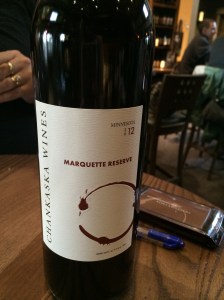 Delicious! The Marquette Reserve from Chankaska Wines, north of Mankato, MN. (Katherine Hart, 2014)