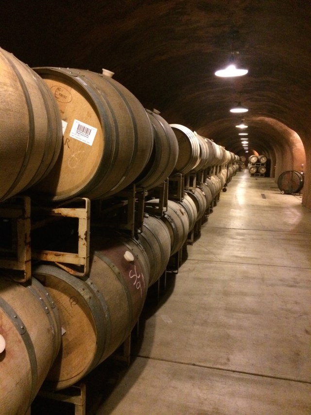 Barrels in the Benziger caves