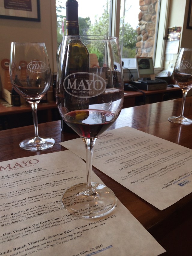 In the Mayo tasting room (Katherine Hart, 2015)