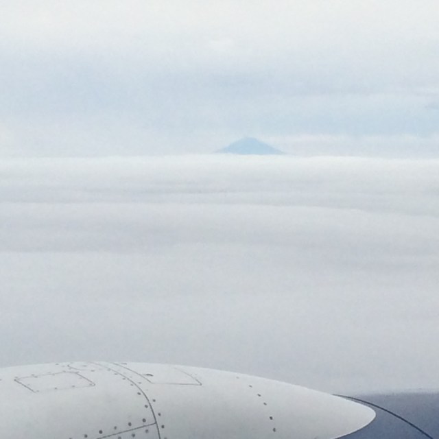 View of Mt. Fuji approaching Narita Airport (Katherine Hart, 2015)