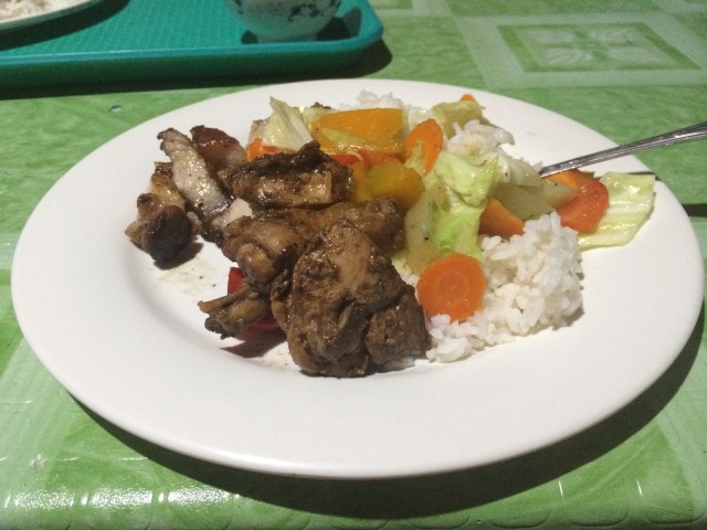 A typical dinner. Yum! (Katherine Hart, 2015)